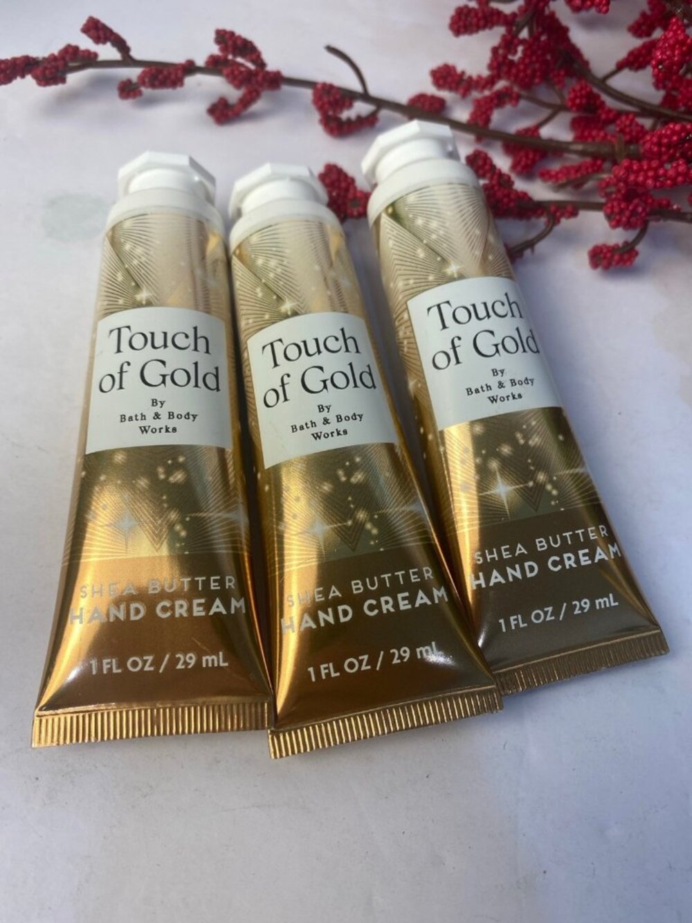 “Touch of Gold” Bath & Body Works 3 New Shea Butter Hand Creams
